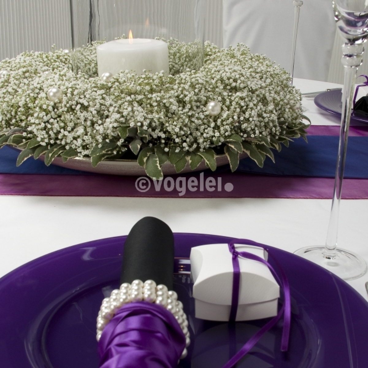 Hochzeitstisch Purple Shine