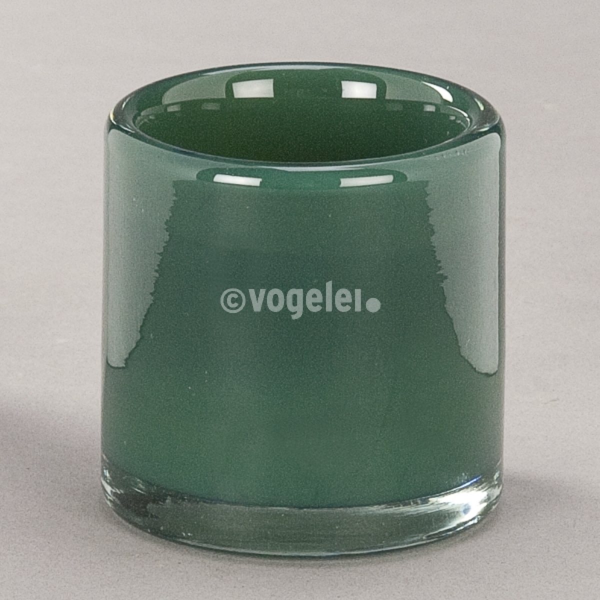 Teelichtglas Lounge, H 7 x D 7 cm, Jaguargrün